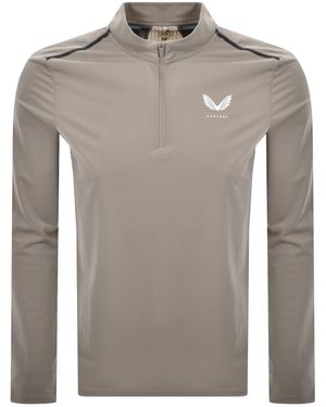 Castore Lightweight Quarter Zip T Shirt - Grey