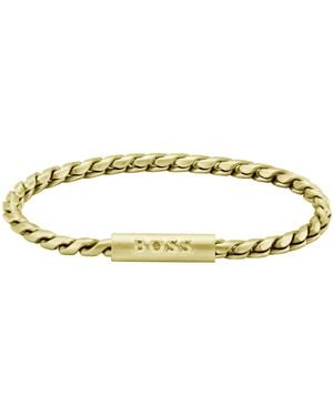 BOSS BUSINESS Boss Doran Braided Chain Bracelet - Metallic