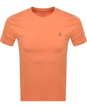 Ralph Lauren Crew Neck Slim Fit T Shirt - Orange