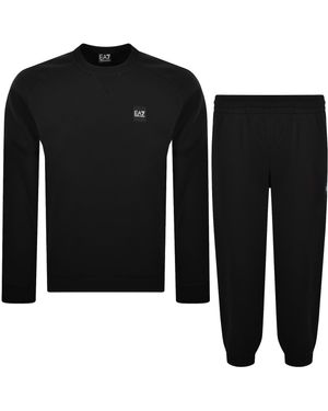 EA7 Emporio Armani Logo Tracksuit - Black