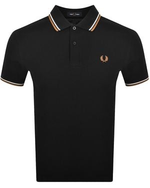 Fred Perry Twin Tipped Polo T Shirt - Black