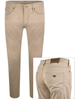 Armani Emporio J06 Slim Fit Trousers - Natural