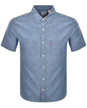 Levi's Sunset Pocket Short Sleeved Shirt - Blue