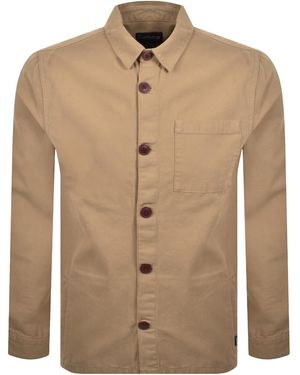 Barbour Washed Overshirt Washed Stone - Brown