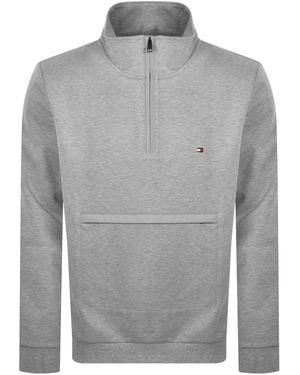 Tommy Hilfiger Quarter Zip Sweatshirt - Grey