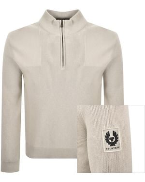 Belstaff Commander Quarter Zip Jumper - Grey