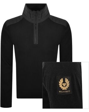 Belstaff Kilmington Quarter Zip Jumper - Black
