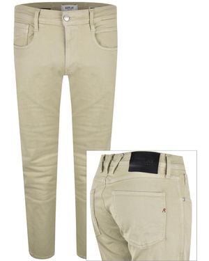 Replay Anbass Hyperflex Jeans - Natural