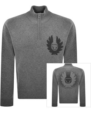 Belstaff Graphic Knit Jumper - Grey
