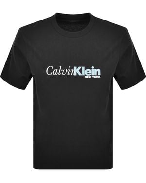 Calvin Klein Jeans Cursive Graphic T Shirt - Black