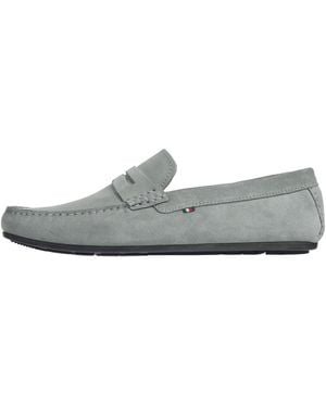 Tommy Hilfiger Classic Suede Driver Shoes - Gray