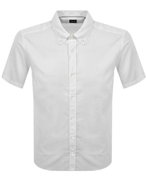 BOSS BUSINESS Boss H Liam Short Sleeve Shirt - White