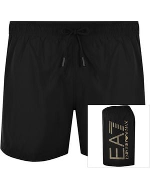 EA7 Emporio Armani Logo Swim Shorts - Black