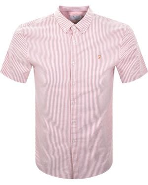 Farah Farah Brewer Short Sleeve Shirt - Pink