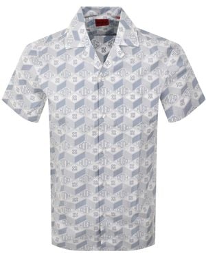 HUGO Ellino Straight Fit Shirt - Blue