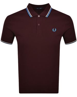 Fred Perry Twin Tipped Polo T Shirt - Red