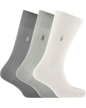Ralph Lauren 3 Pack Socks - Grey