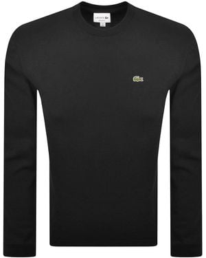 Lacoste Long Sleeved T Shirt - Black