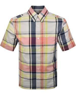 Fred Perry Madras Shirt Dusky - Blue