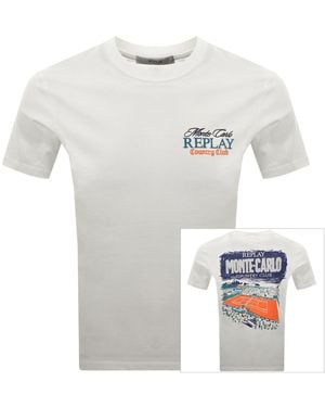 Replay Graphic T Shirt - White