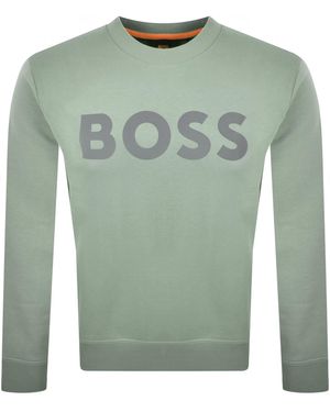 BOSS Boss We Basic Crew Neck Sweatshirt - Green
