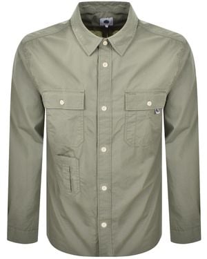Pretty Green Brentwood Long Sleeved Shirt - Green