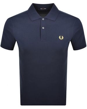 Fred Perry Plain Polo T Shirt - Blue