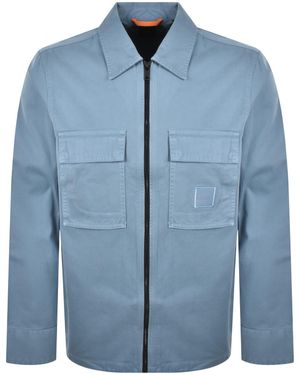 BOSS Boss Lovel Full Zip Overshirt - Blue