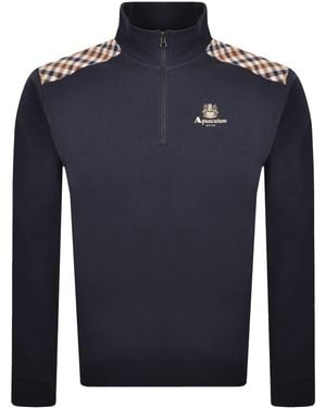 Aquascutum Active Quarter Zip Sweatshirt - Blue