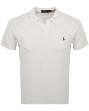 Ralph Lauren Open Collar Polo T Shirt - White