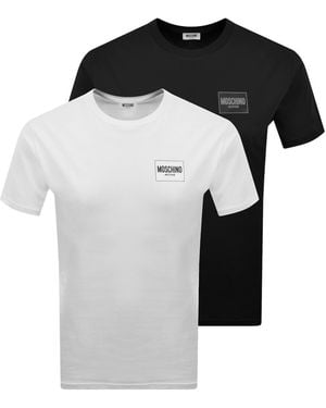 Moschino Active 2 Pack T Shirts - Black