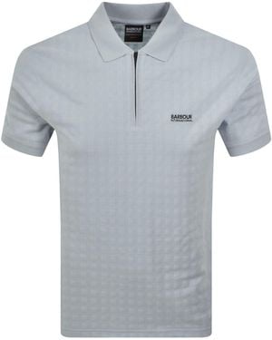 Barbour Langston Jacquard Polo - Blue