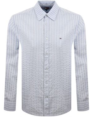 Tommy Hilfiger Seersucker Striped Shirt - Blue