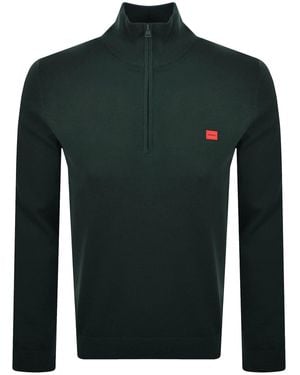 HUGO San Quintus Knit Jumper - Green