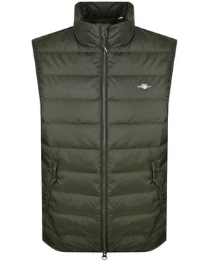 GANT Light Down Gilet Dark Moss - Green