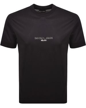 Armani Emporio Logo T Shirt - Black