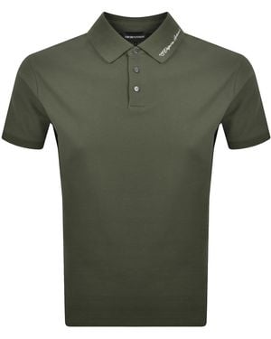 Armani Emporio Short Sleeved Polo T Shirt - Green