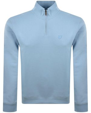 Lyle & Scott Quarter Zip Sweatshirt - Blue