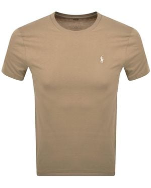 Ralph Lauren Short Sleeve Slim Fit T Shirt - Natural