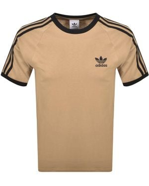 adidas Originals 3 Stripes T Shirt - Natural