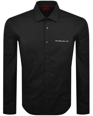 HUGO Long Sleeved Emero Shirt - Black