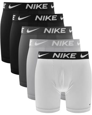 Nike Essential Micro 5 Pack Boxer Briefs - Black