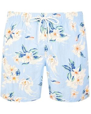 Tommy Hilfiger Palm Tropic Swim Shorts - Blue