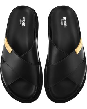 Moschino Calf Mules - Black