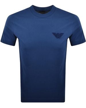 Armani Emporio Logo T Shirt - Blue