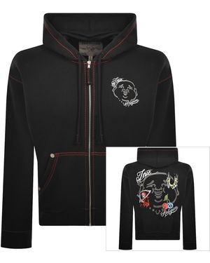 TRUE RELIGION Buddha Face Zip Hoodie - Black