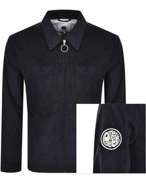 Pretty Green Prestwich Corduroy Overshirt - Blue