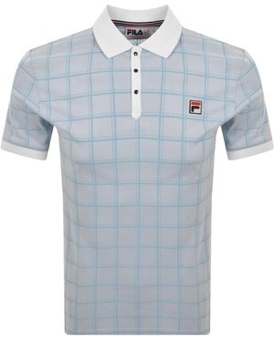 Fila Fila Ignazio Tonal Check Polo T Shirt - Blue
