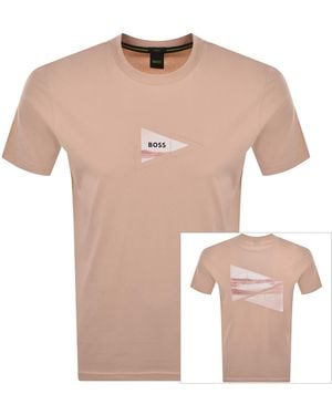 BOSS Boss Network Photo T Shirt Pastel - Pink