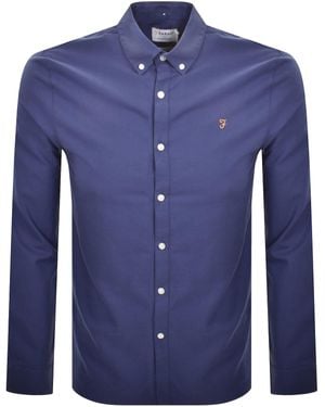Farah Farah Brewer Long Sleeve Shirt - Blue